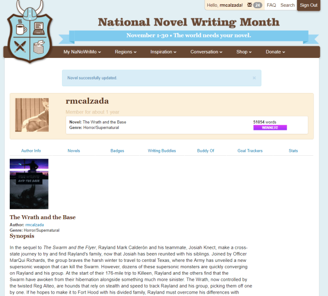 NaNo Winner Page